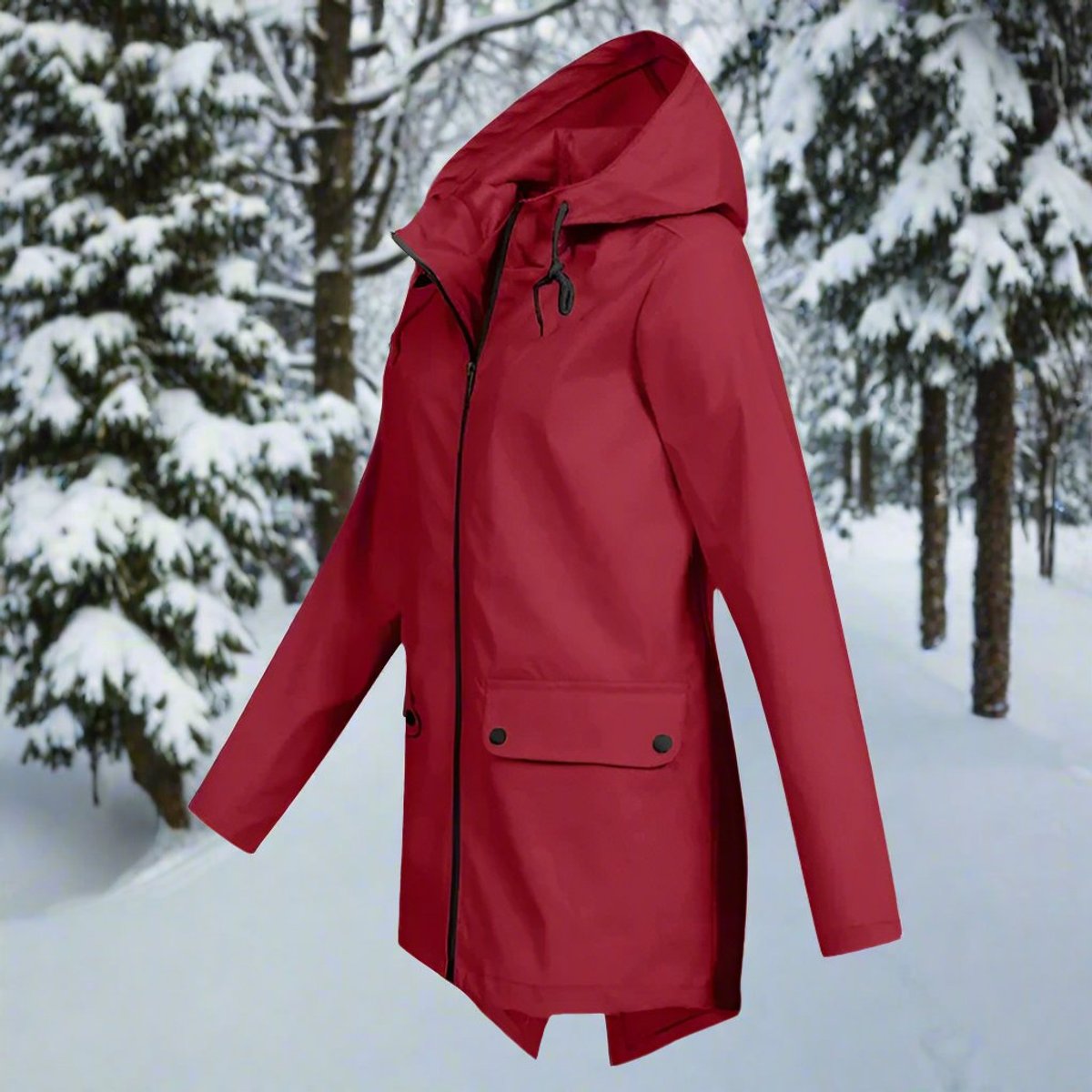 Ophelia | Relaxed Hooded Waterproof Jacket with Zip-Up Front
