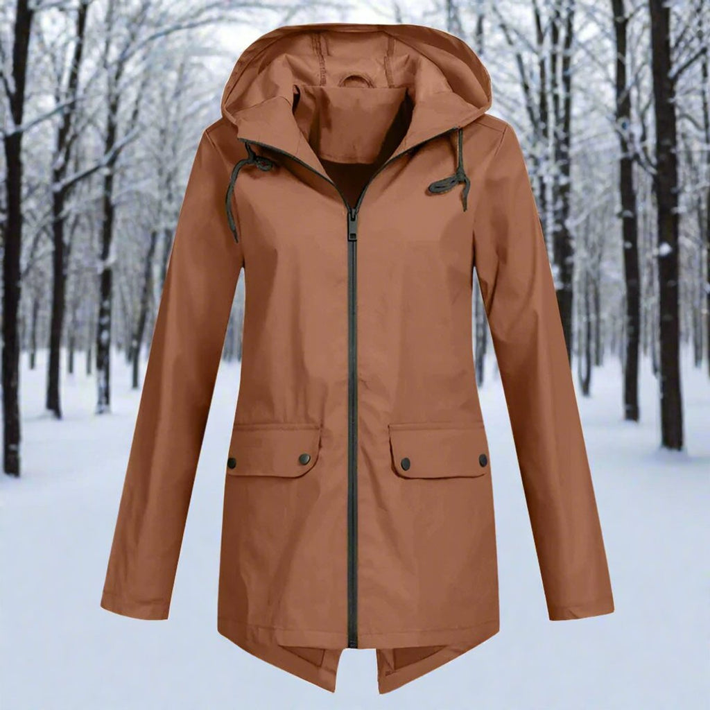Ophelia | Relaxed Hooded Waterproof Jacket with Zip-Up Front