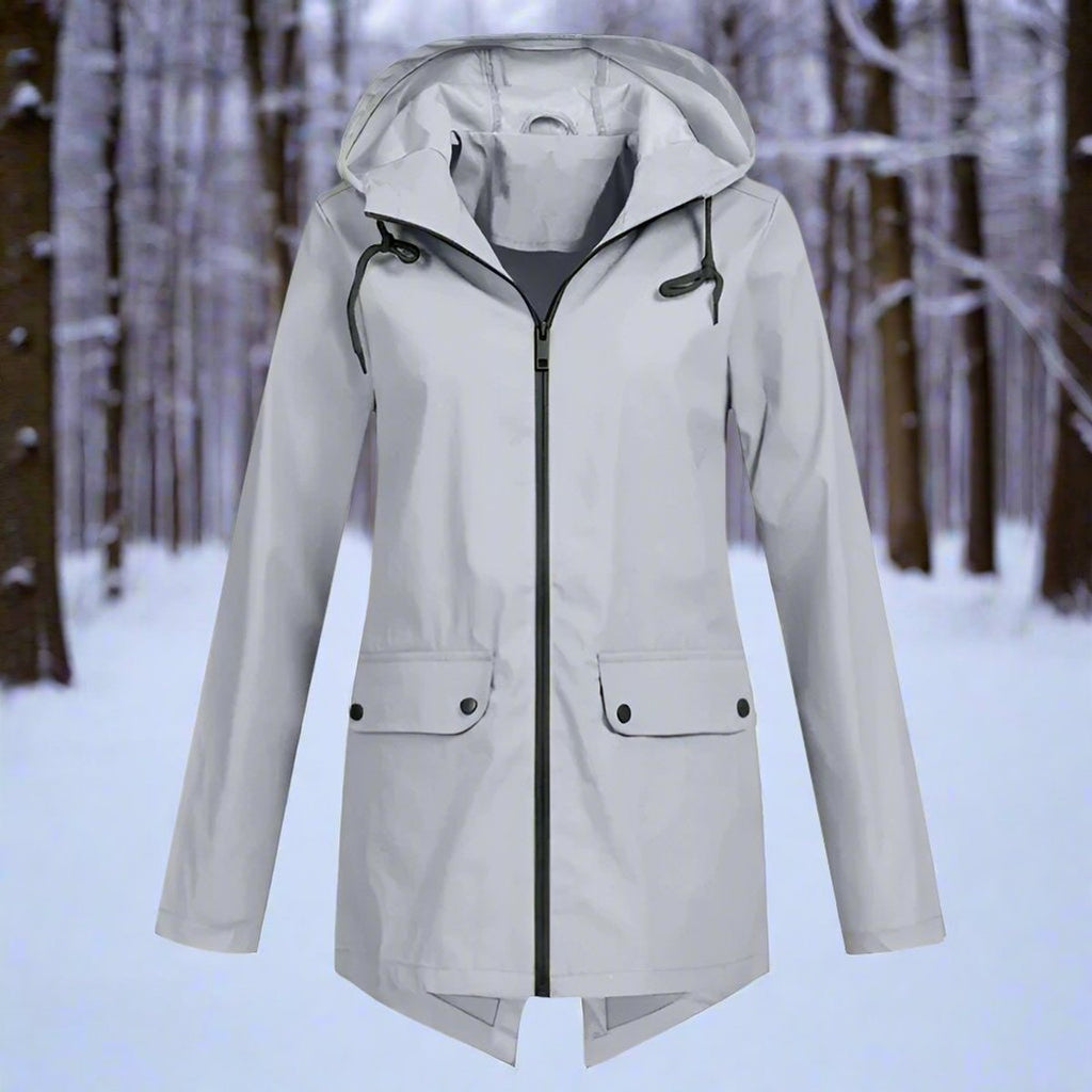 Ophelia | Relaxed Hooded Waterproof Jacket with Zip-Up Front