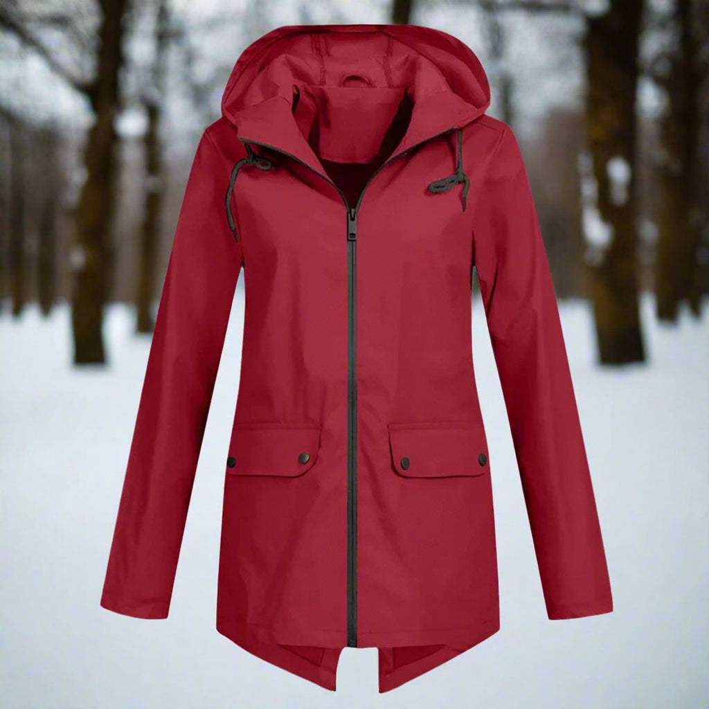 Ophelia | Relaxed Hooded Waterproof Jacket with Zip-Up Front