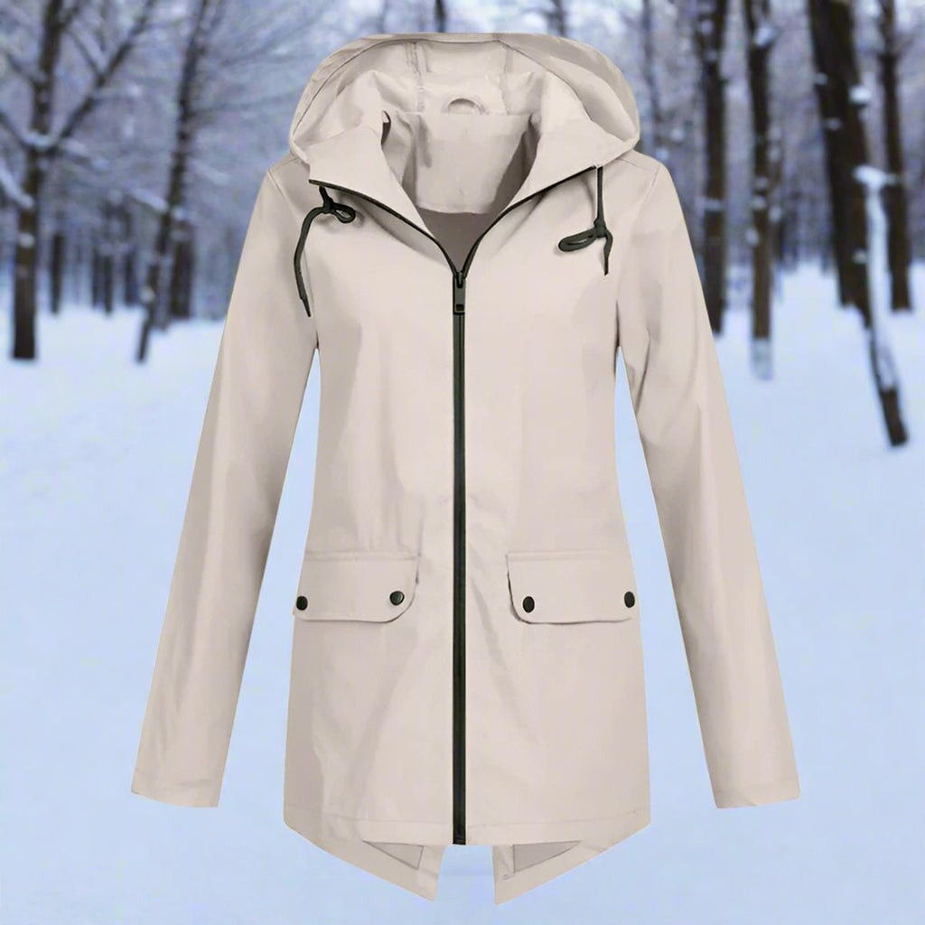 Ophelia | Relaxed Hooded Waterproof Jacket with Zip-Up Front