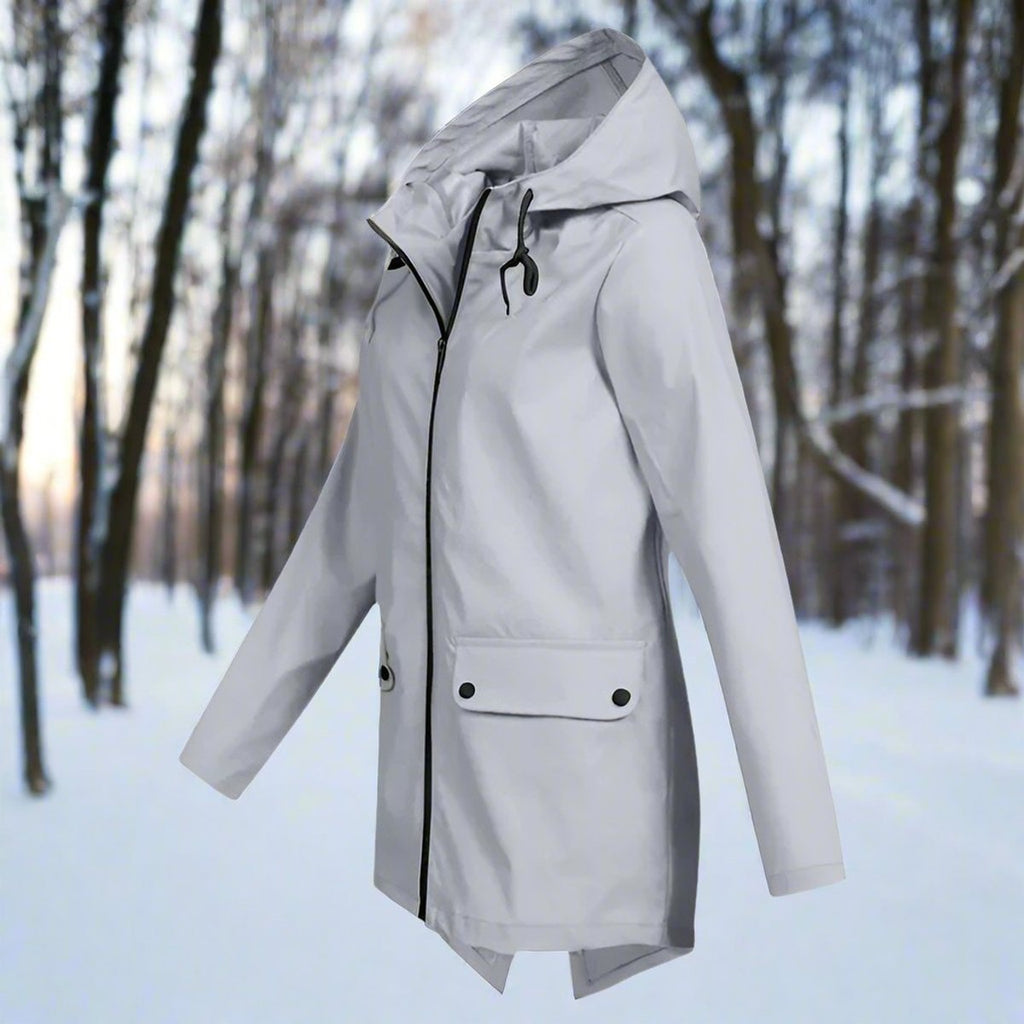 Ophelia | Relaxed Hooded Waterproof Jacket with Zip-Up Front