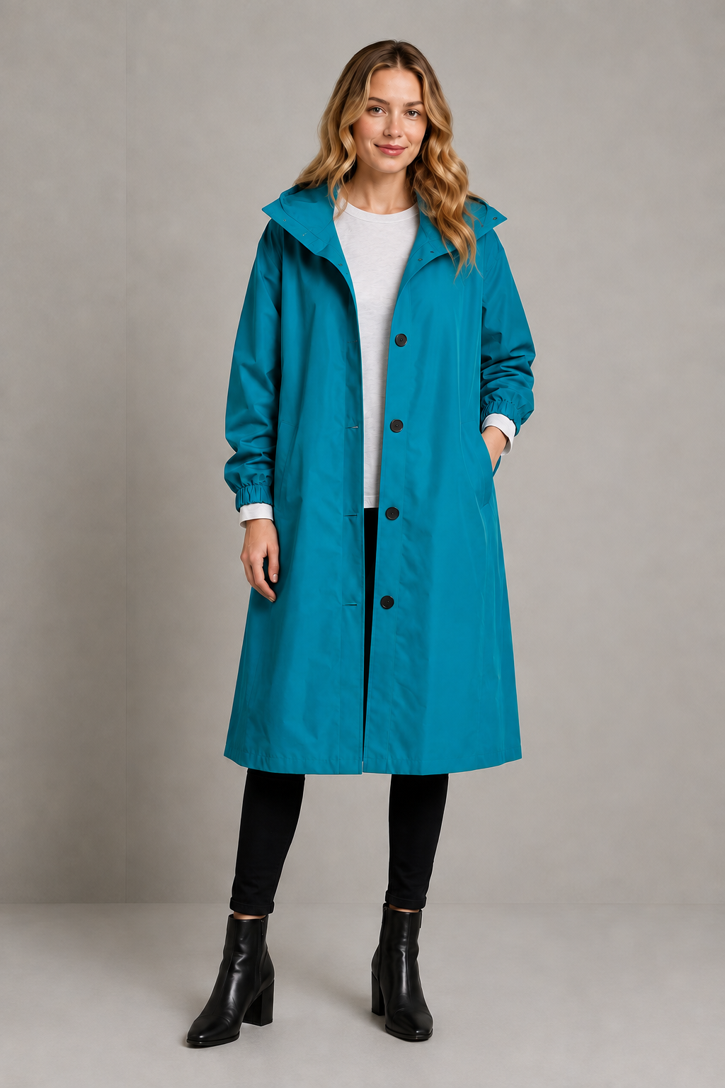 Orla | Chic Hooded Longline Waterproof Jacket