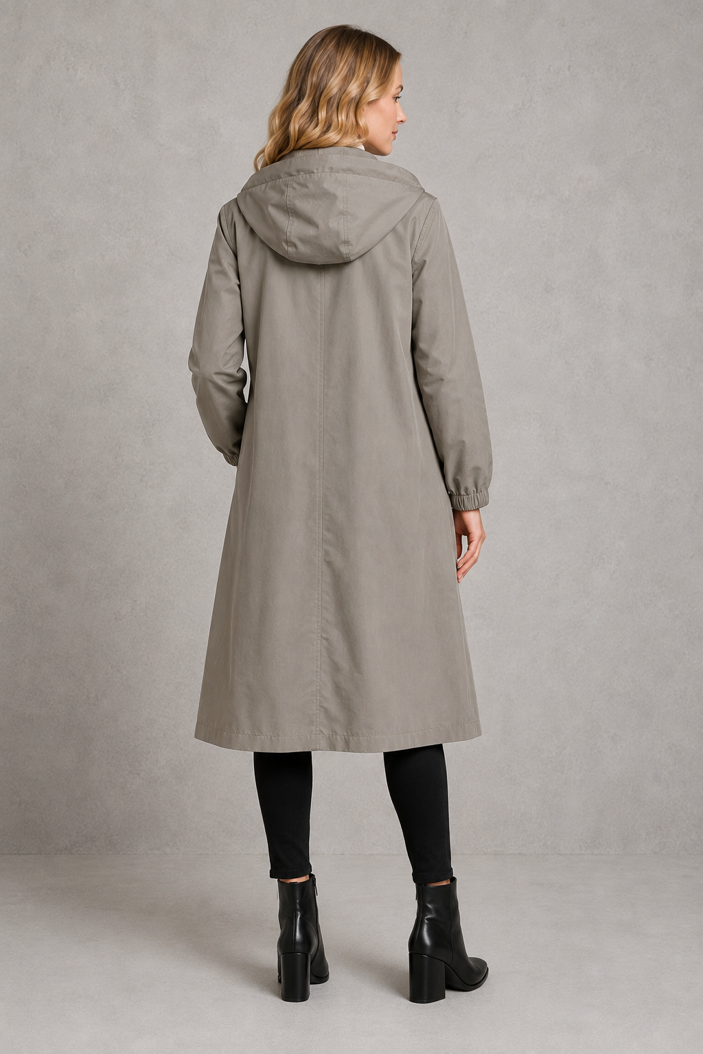 Orla | Chic Hooded Longline Waterproof Jacket