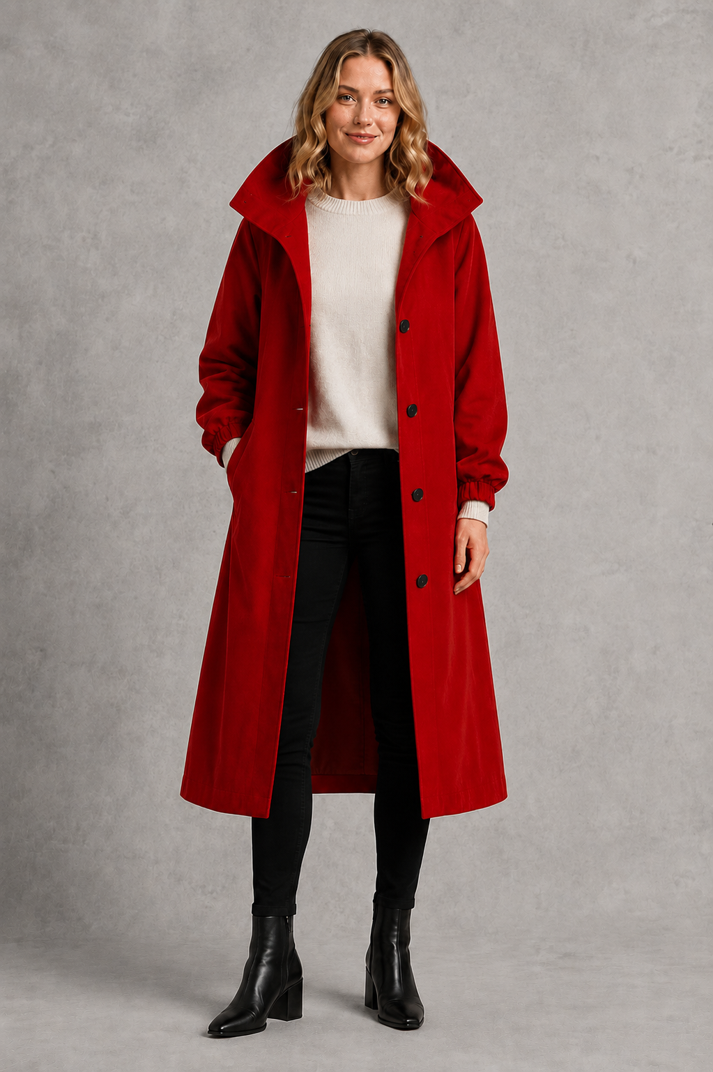 Orla | Chic Hooded Longline Waterproof Jacket