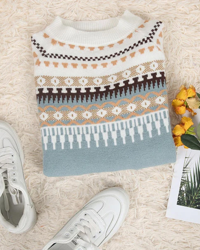 Orla | Refined Fair Isle Crew Neck Christmas Jumper for Women