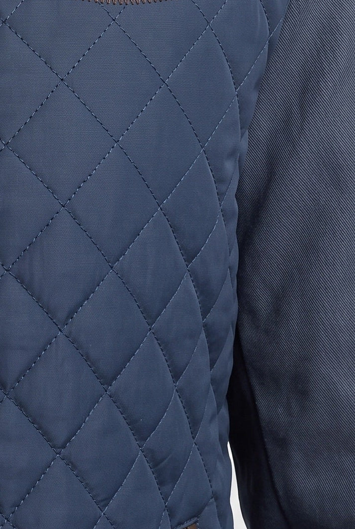 Oscar | Classic Quilted Mens Puffer Jacket with Shoulder Patch