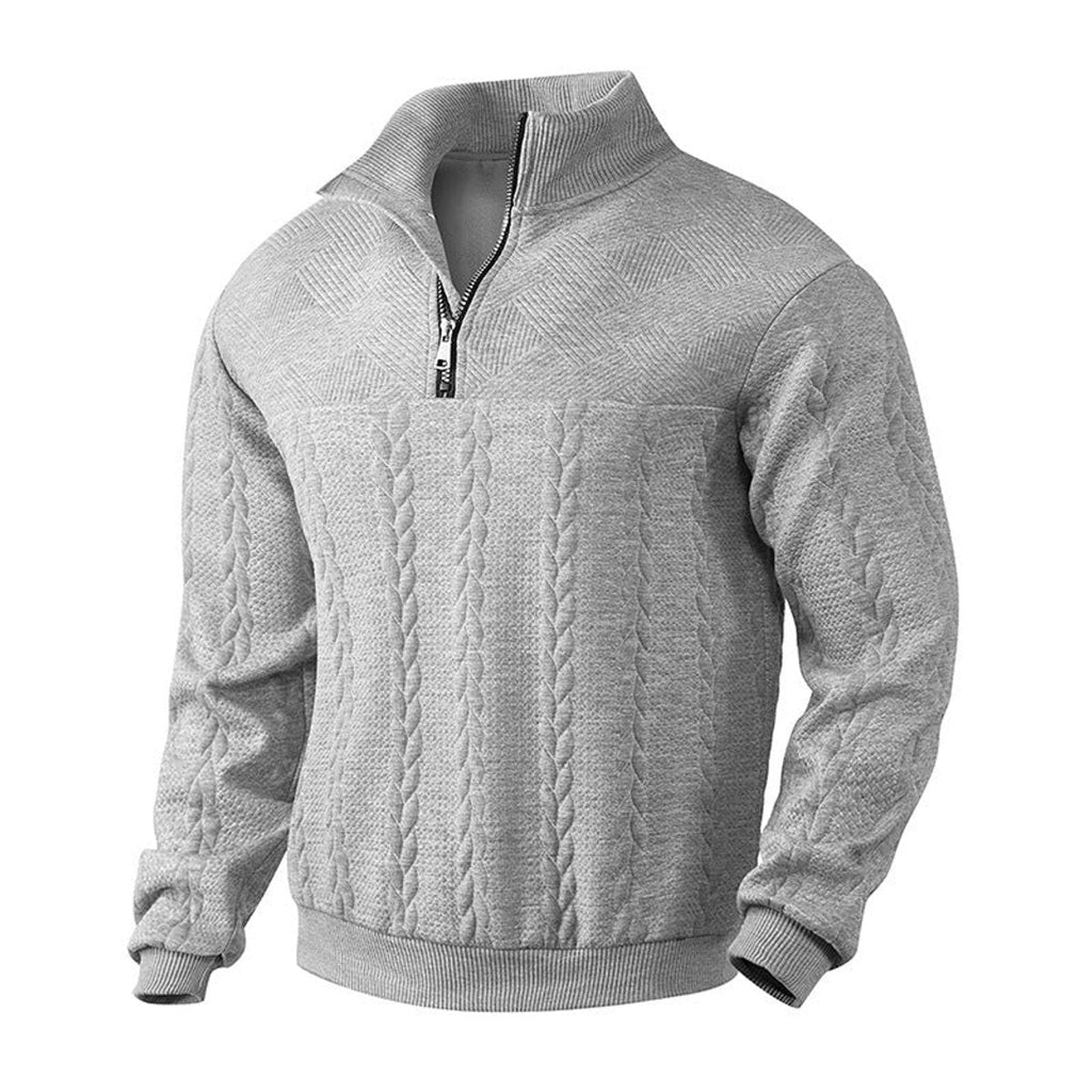 Oscar | Sophisticated Quarter Zip Mens Knit Jumper