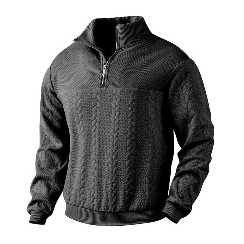 Oscar | Sophisticated Quarter Zip Mens Knit Jumper