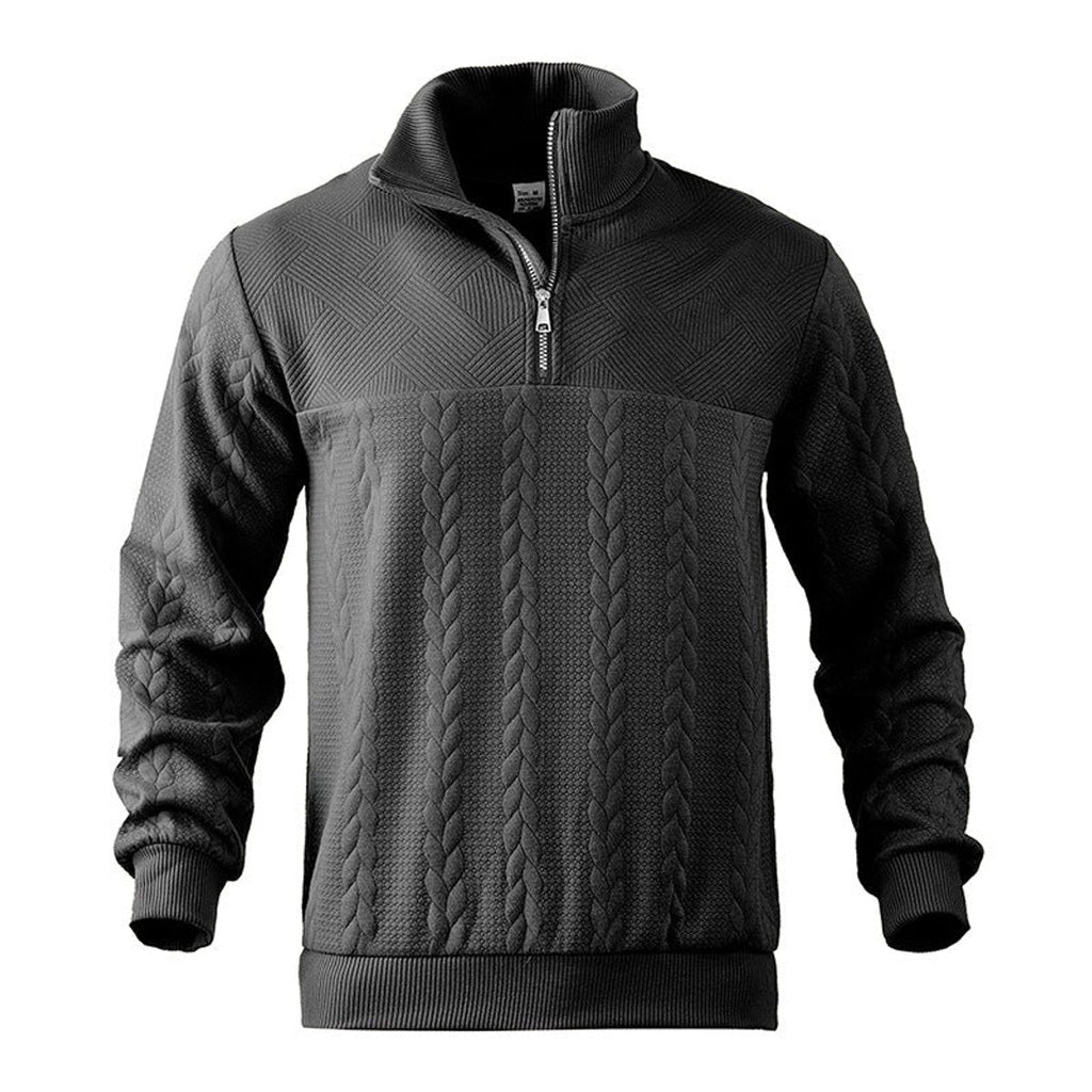 Oscar | Sophisticated Quarter Zip Mens Knit Jumper