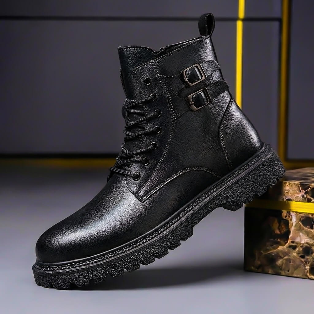 Oscar | Vintage Lace-Up Mens Boots with Buckles