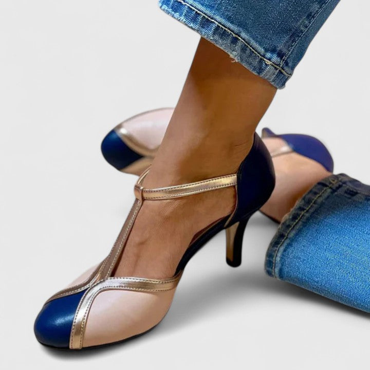 Ottilie | Chic Two-Tone T-Strap Mary Jane Shoes