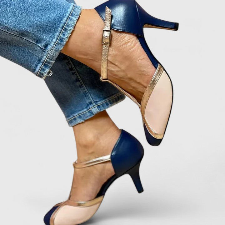 Ottilie | Chic Two-Tone T-Strap Mary Jane Shoes