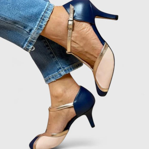 Ottilie | Chic Two-Tone T-Strap Mary Jane Shoes