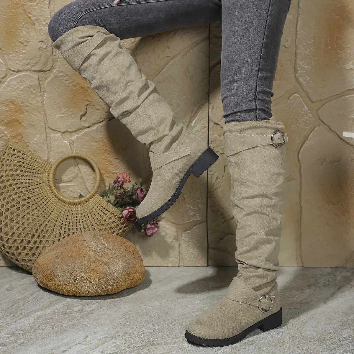 Ottilie | Elegant Slouchy Knee High Womens Boots