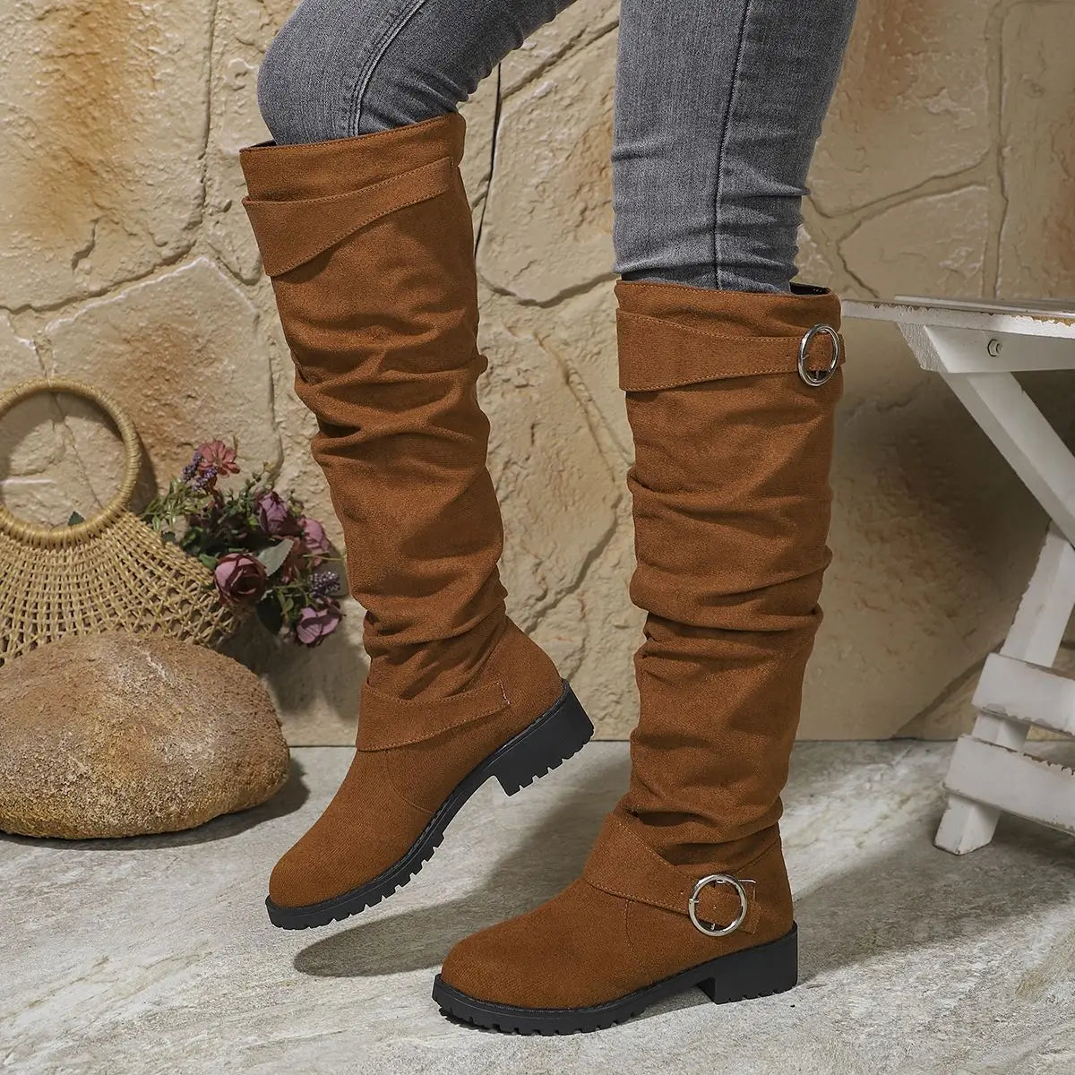 Ottilie | Elegant Slouchy Knee High Womens Boots