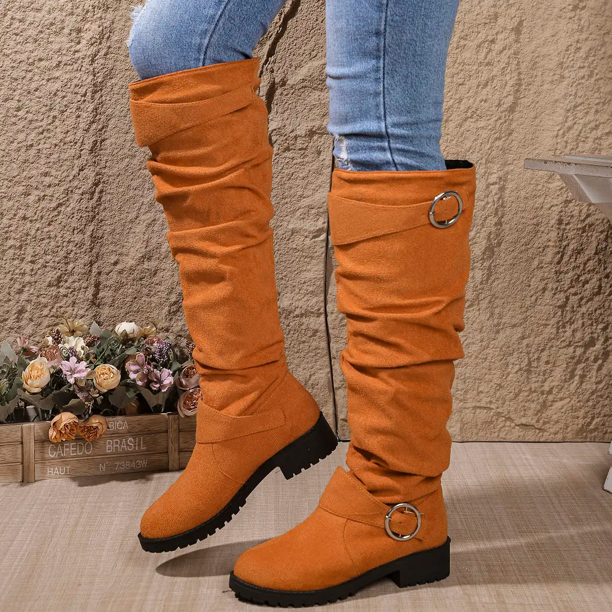 Ottilie | Elegant Slouchy Knee High Womens Boots