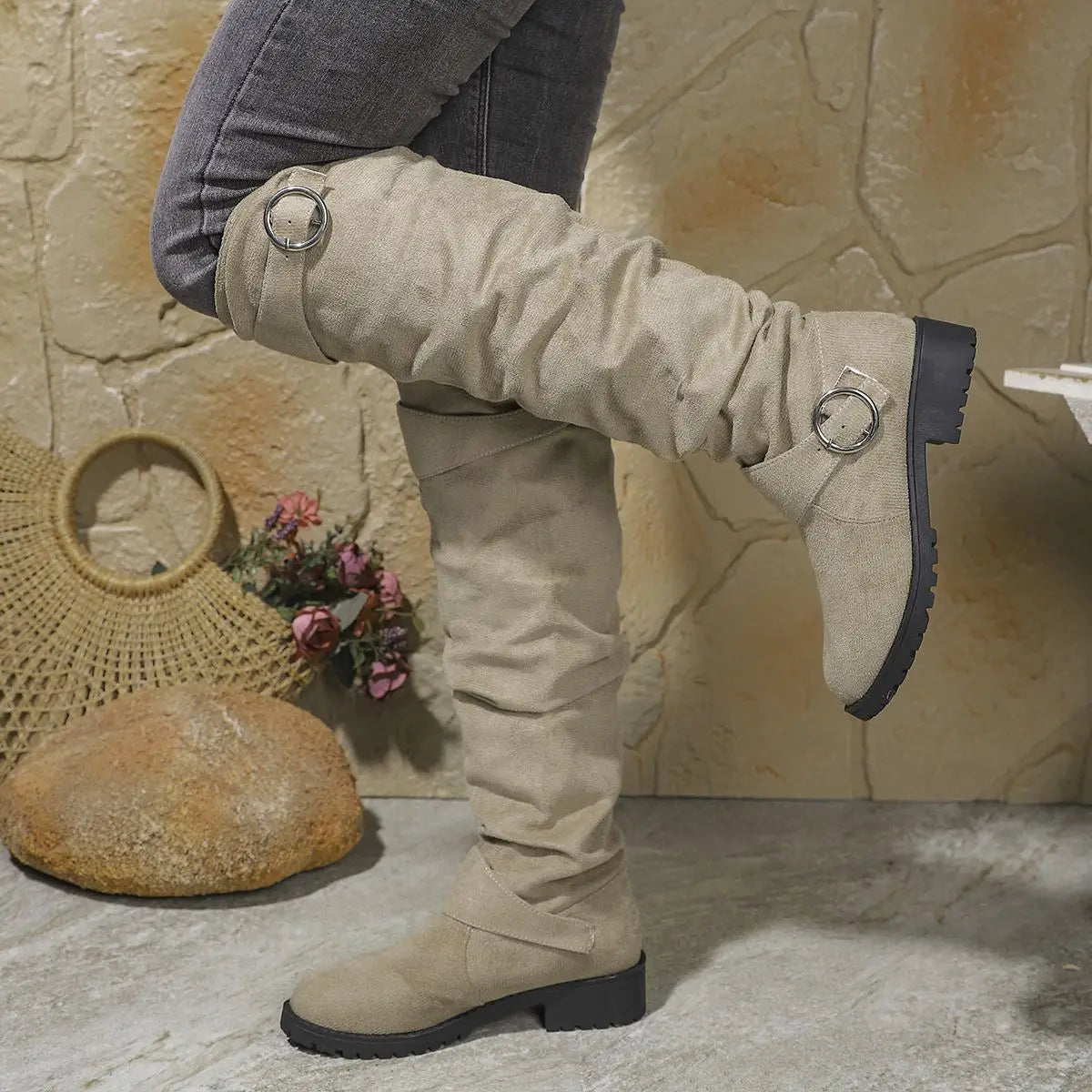 Ottilie | Elegant Slouchy Knee High Womens Boots