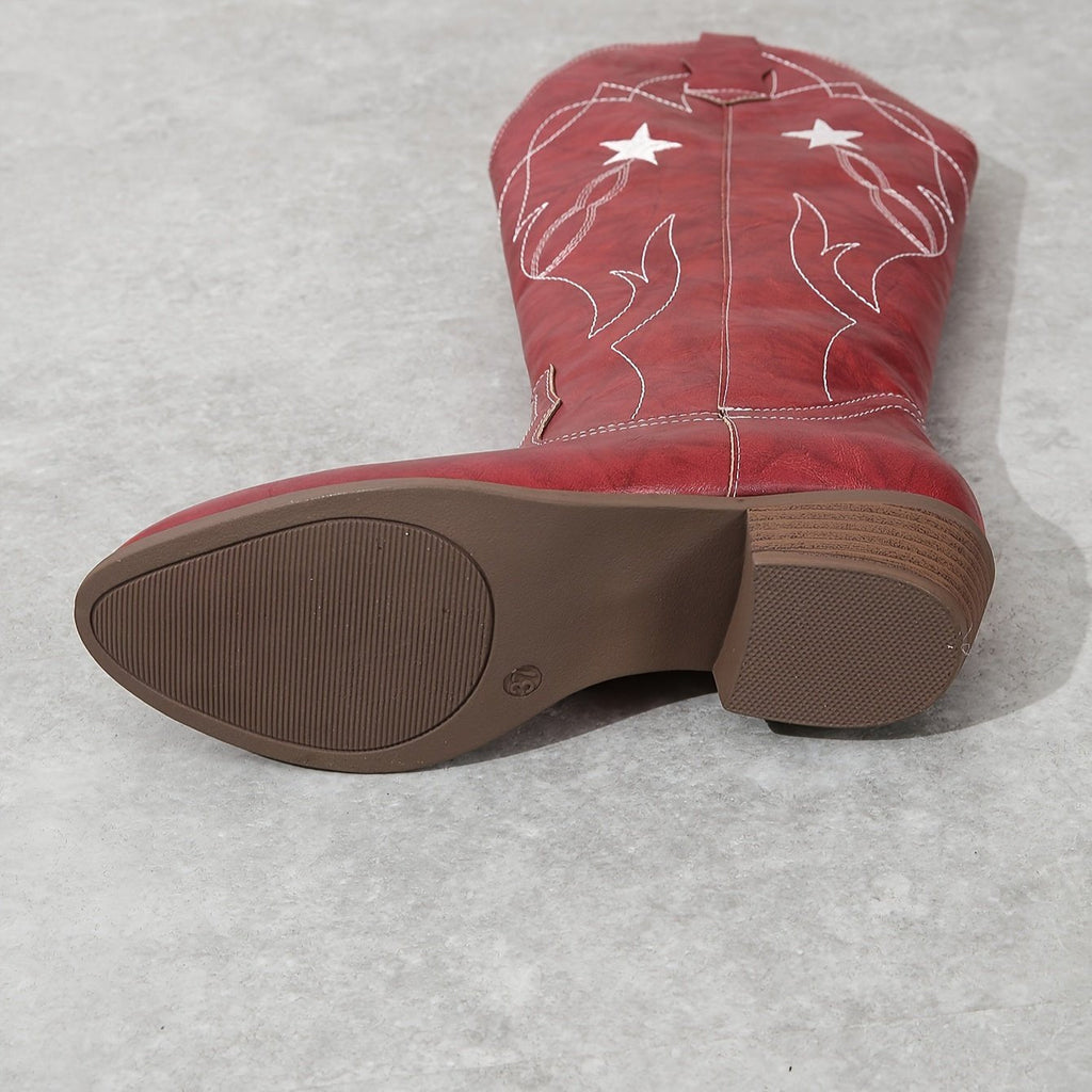 Ottilie | Refined Wide Fit Star-Stitched Cowboy Boots