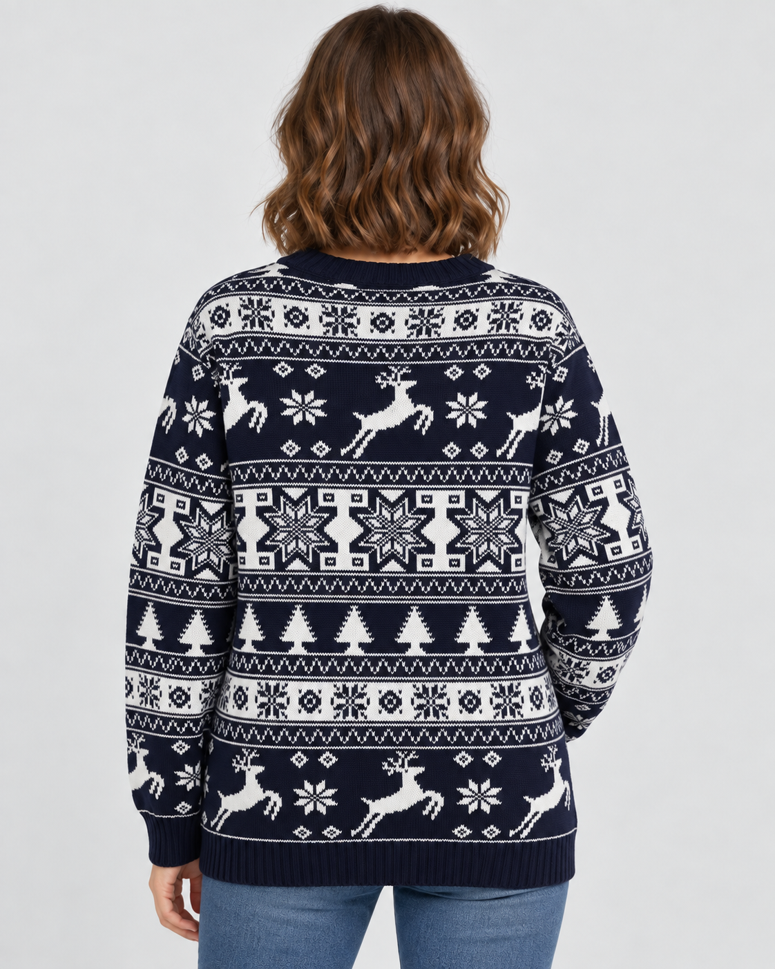 Penelope | Cosy Fair Isle Reindeer Ladies Xmas Jumpers
