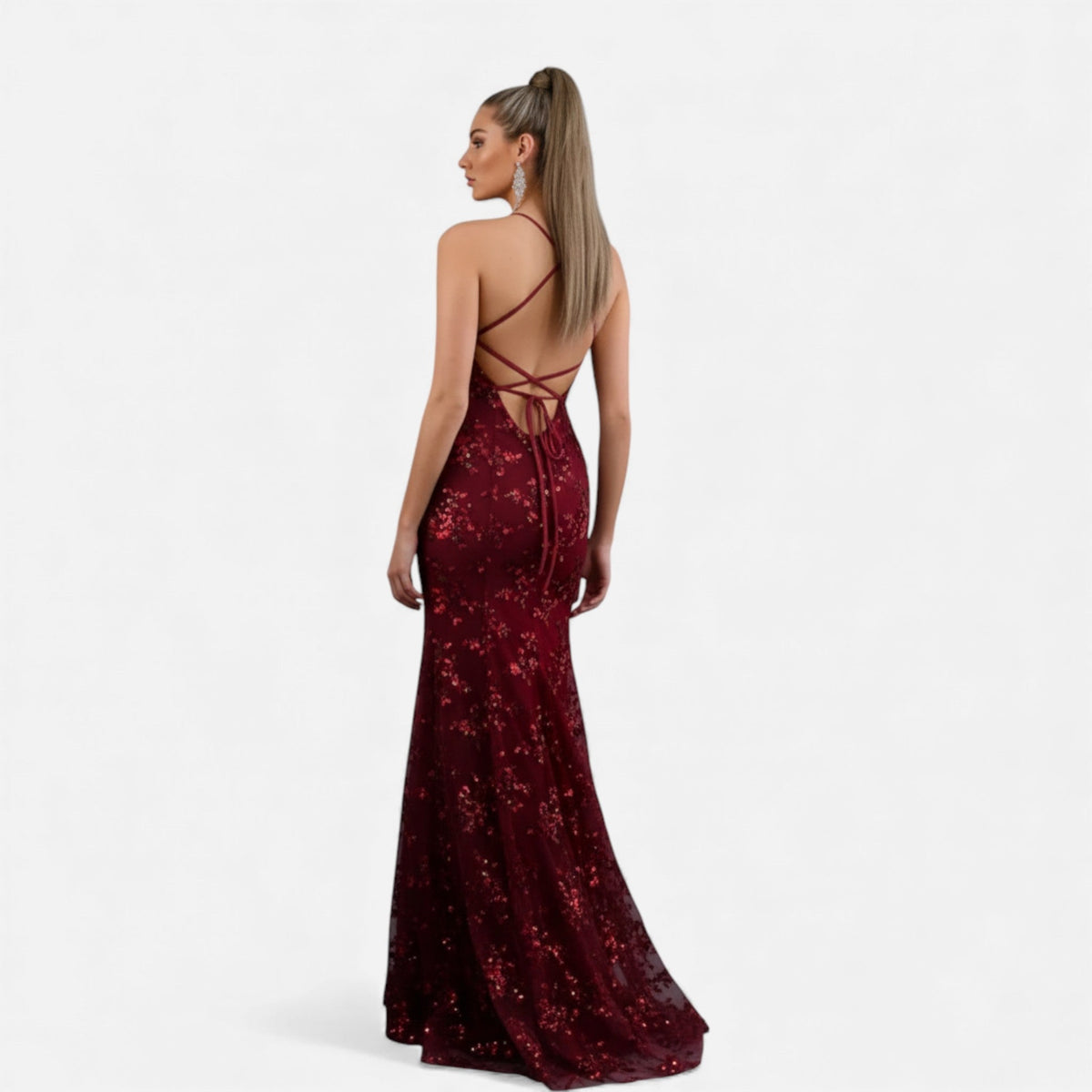 Penelope | Sophisticated Sequin Maxi Christmas Dress