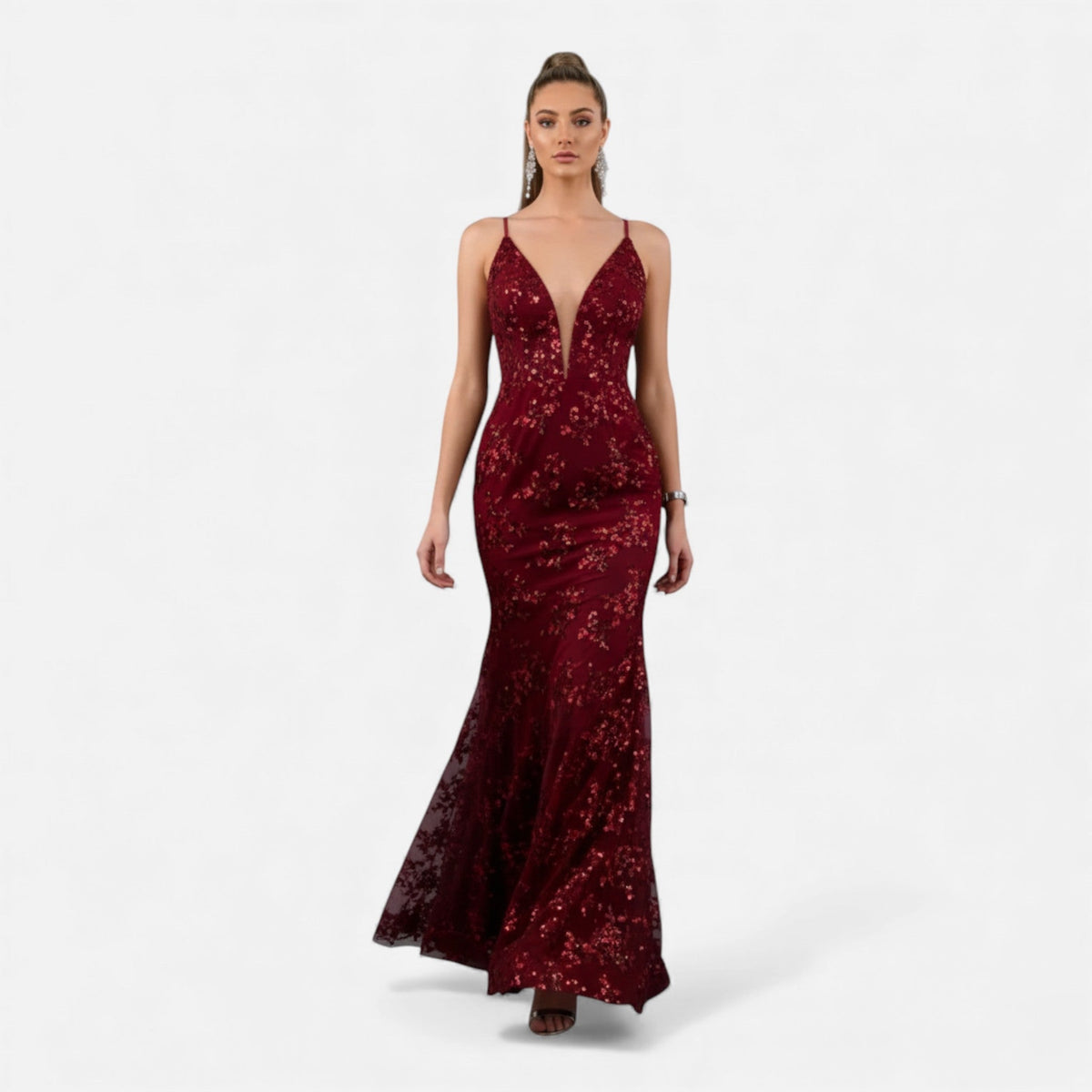 Penelope | Sophisticated Sequin Maxi Christmas Dress