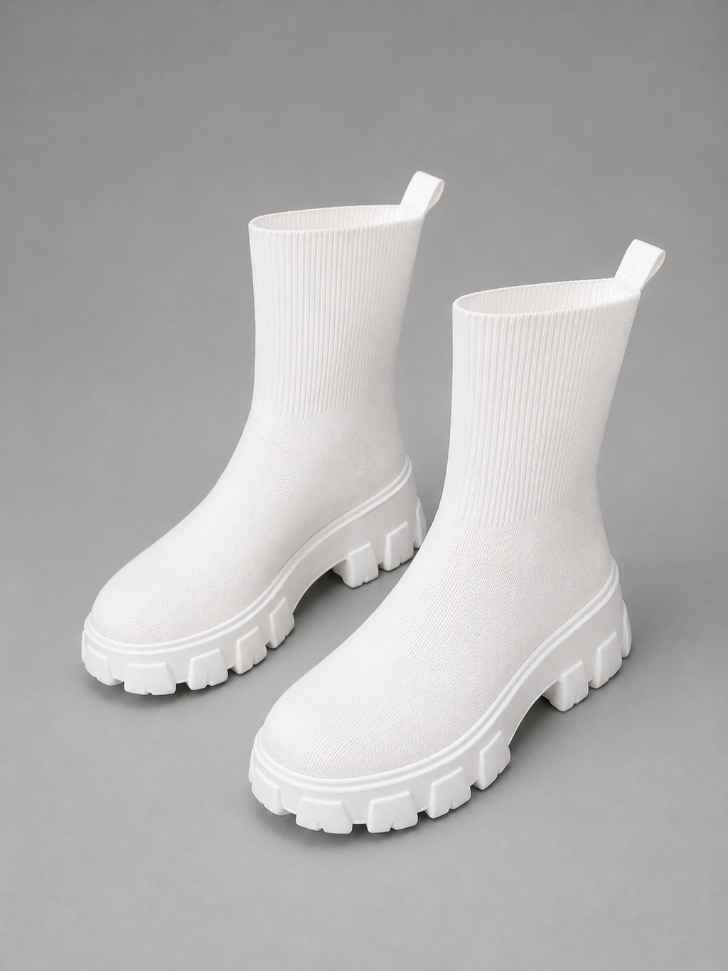 Phoebe | Elegant Wide Fit Boots with Chunky Sock Sole