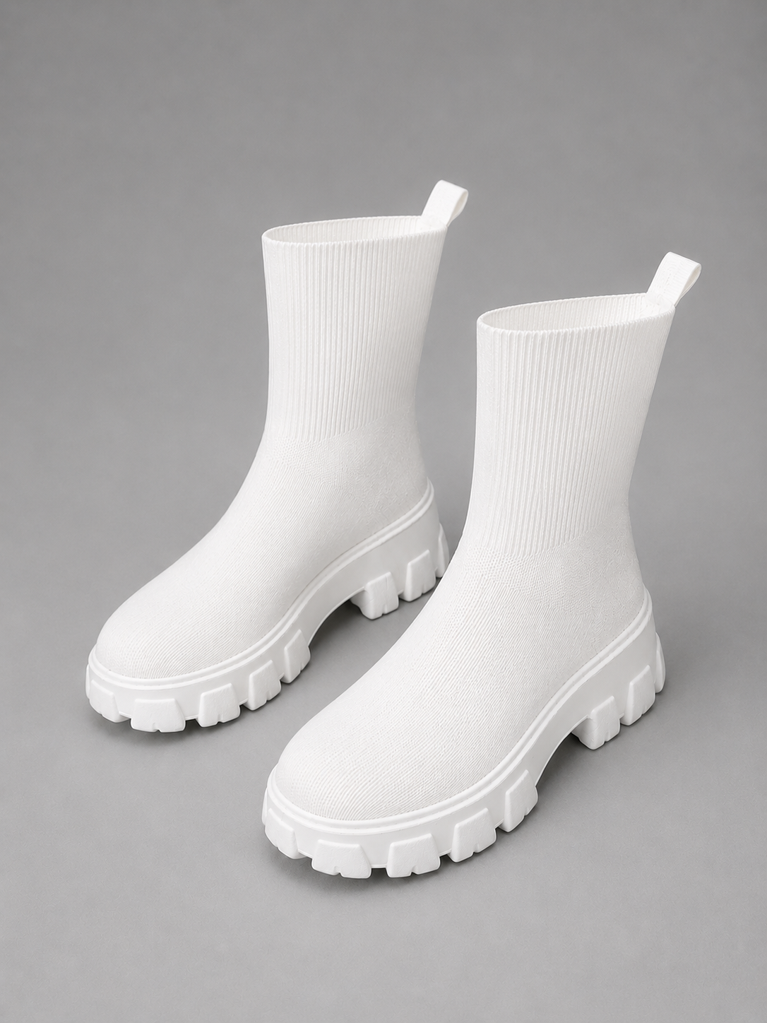 Phoebe | Elegant Wide Fit Boots with Chunky Sock Sole