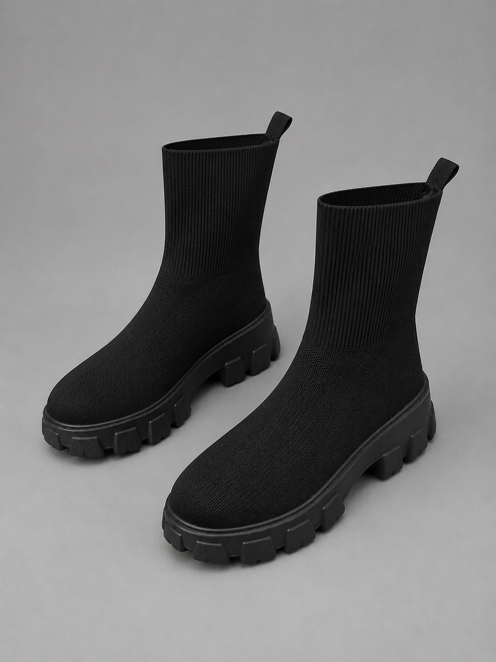 Phoebe | Elegant Wide Fit Boots with Chunky Sock Sole