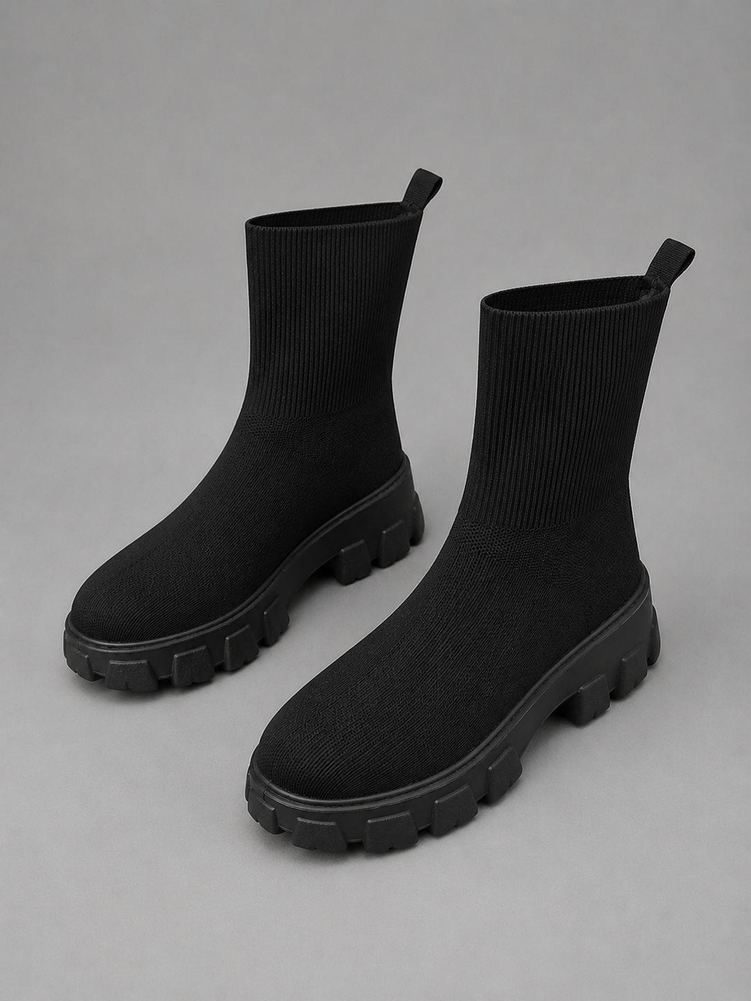 Phoebe | Elegant Wide Fit Boots with Chunky Sock Sole
