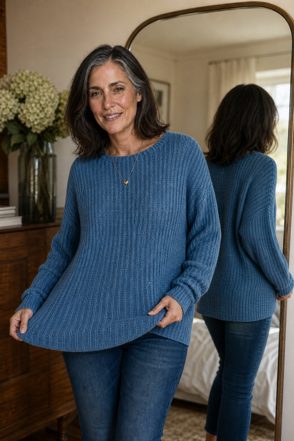 Phoebe | Oversized Ribbed Crew Neck Womens Knit Jumper