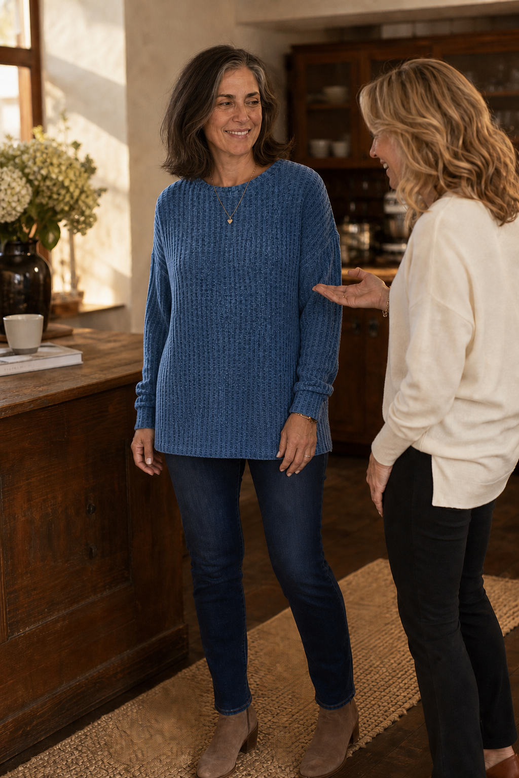 Phoebe | Oversized Ribbed Crew Neck Womens Knit Jumper