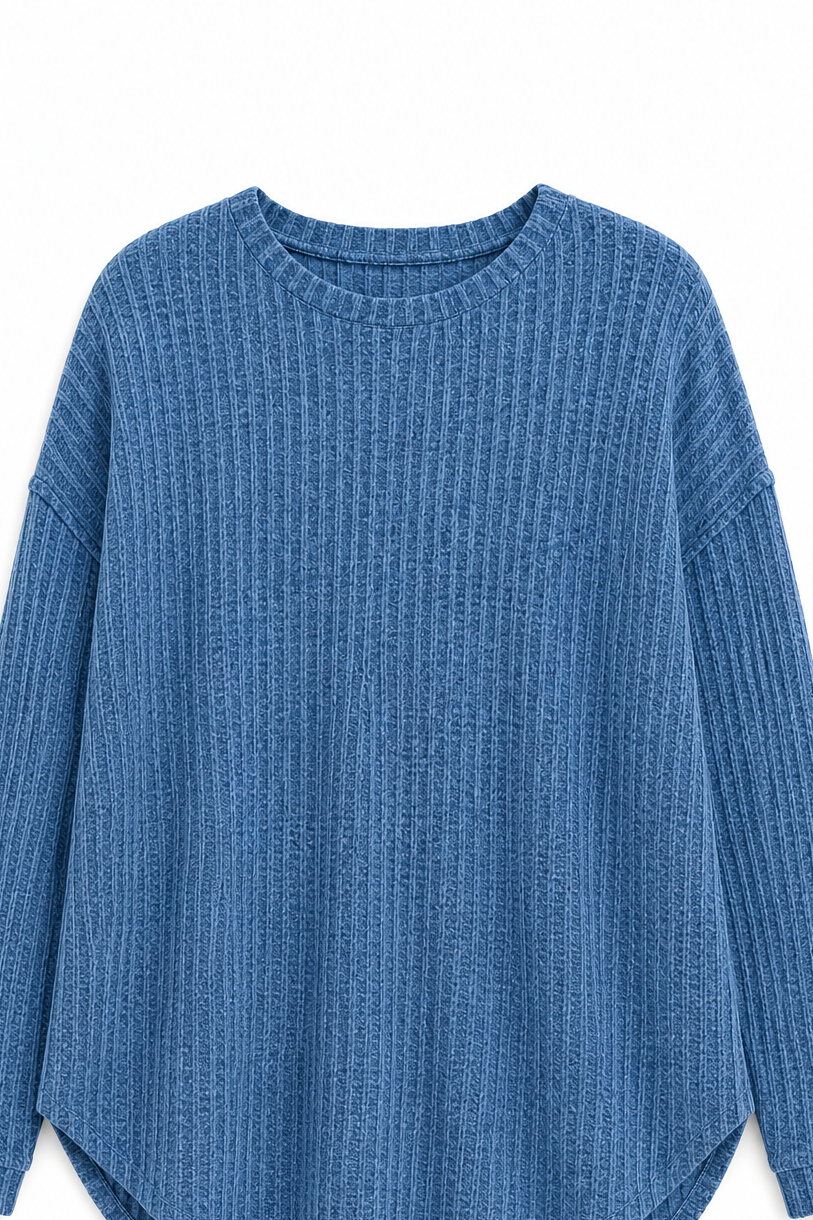 Phoebe | Oversized Ribbed Crew Neck Womens Knit Jumper