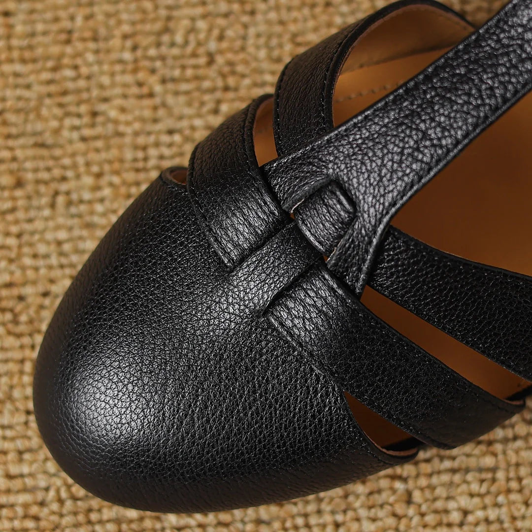 Poppy | Chic T-Bar Block Heel Mary Jane Shoes