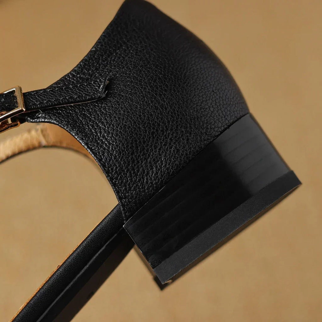 Poppy | Chic T-Bar Block Heel Mary Jane Shoes