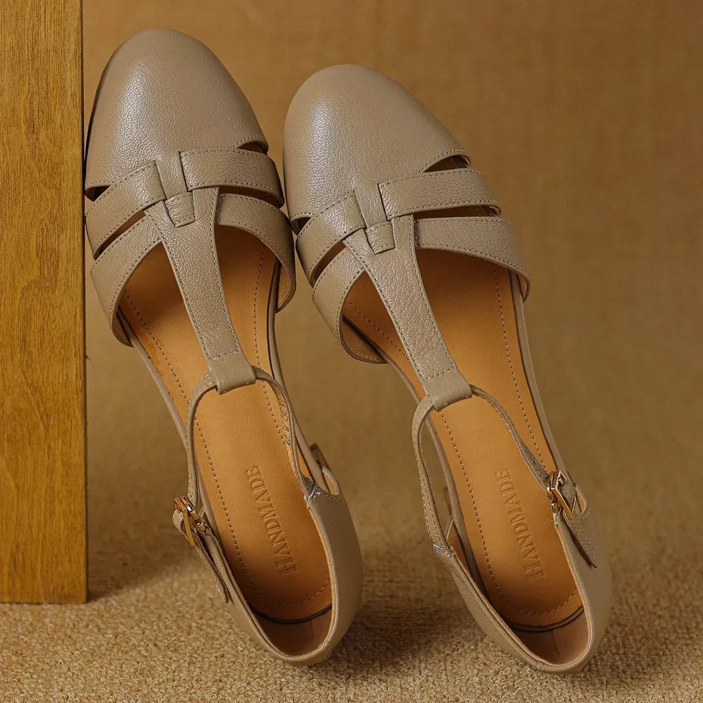 Poppy | Chic T-Bar Block Heel Mary Jane Shoes