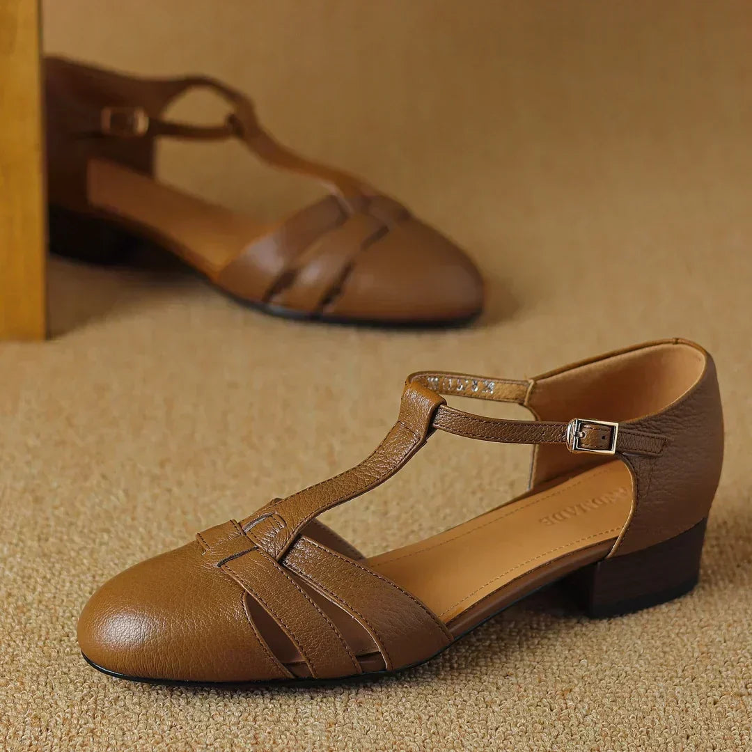 Poppy | Chic T-Bar Block Heel Mary Jane Shoes