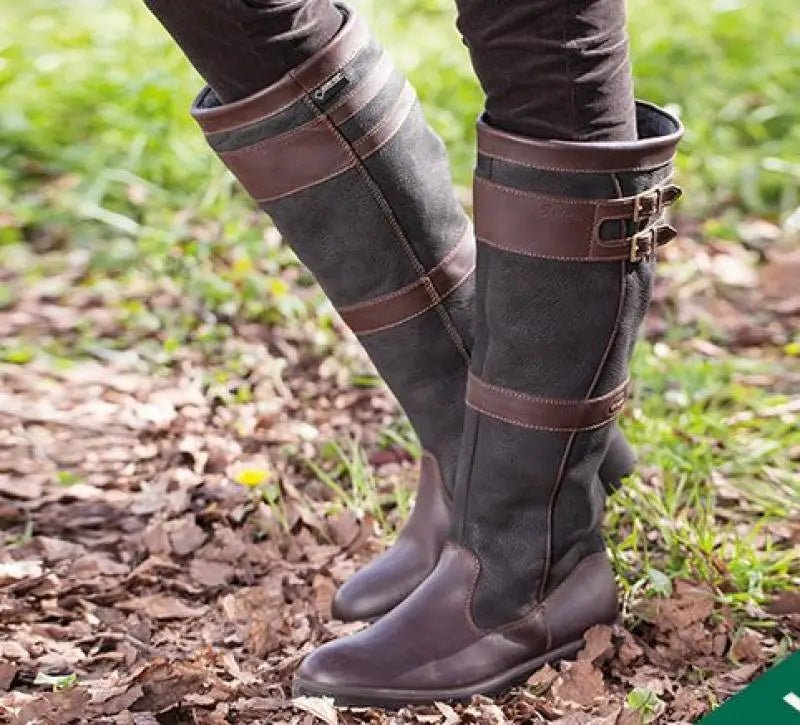 Poppy | Cosy Country Buckle Knee High Boots