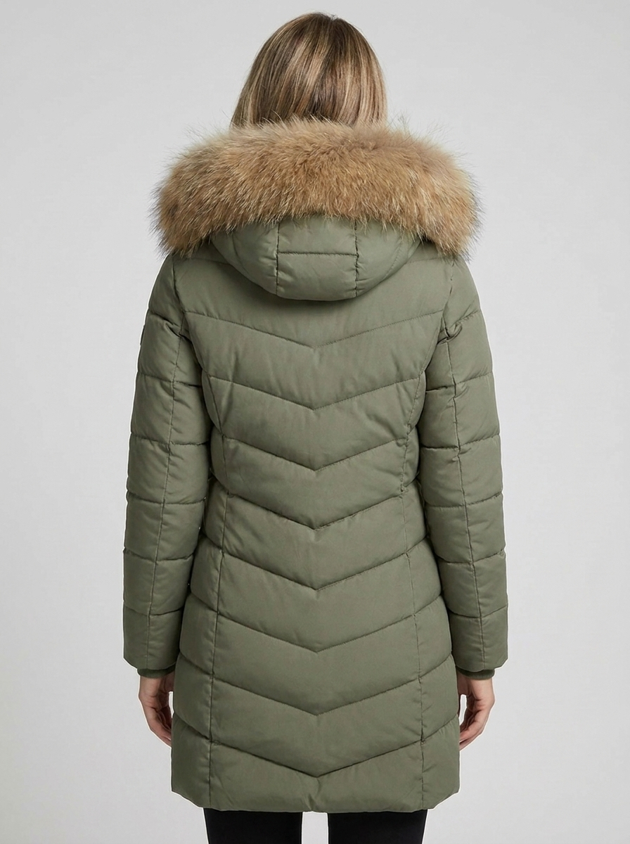 Poppy | Polished Quilted Hooded Long Puffer Coat
