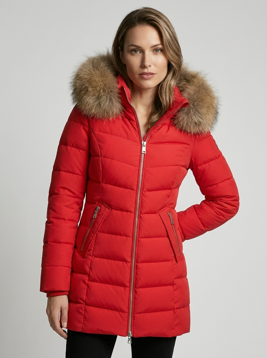 Poppy | Polished Quilted Hooded Long Puffer Coat