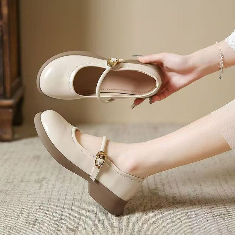 Poppy | Stylish Buckle Strap Mary Jane Flats