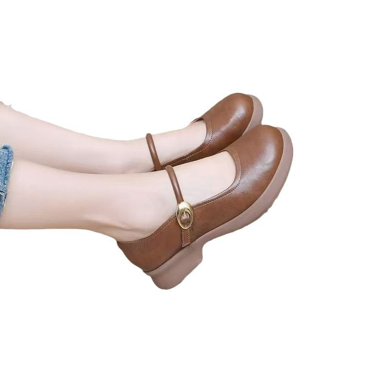 Poppy | Stylish Buckle Strap Mary Jane Flats