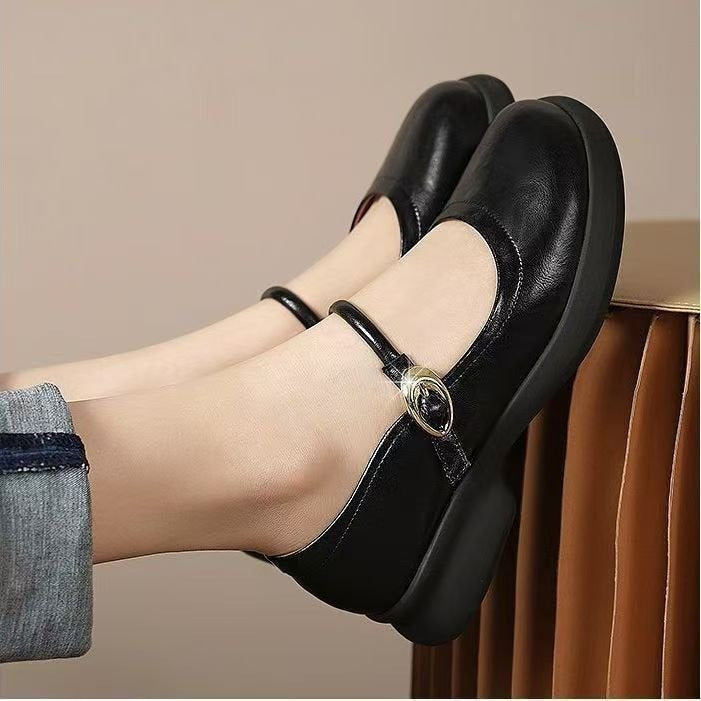 Poppy | Stylish Buckle Strap Mary Jane Flats