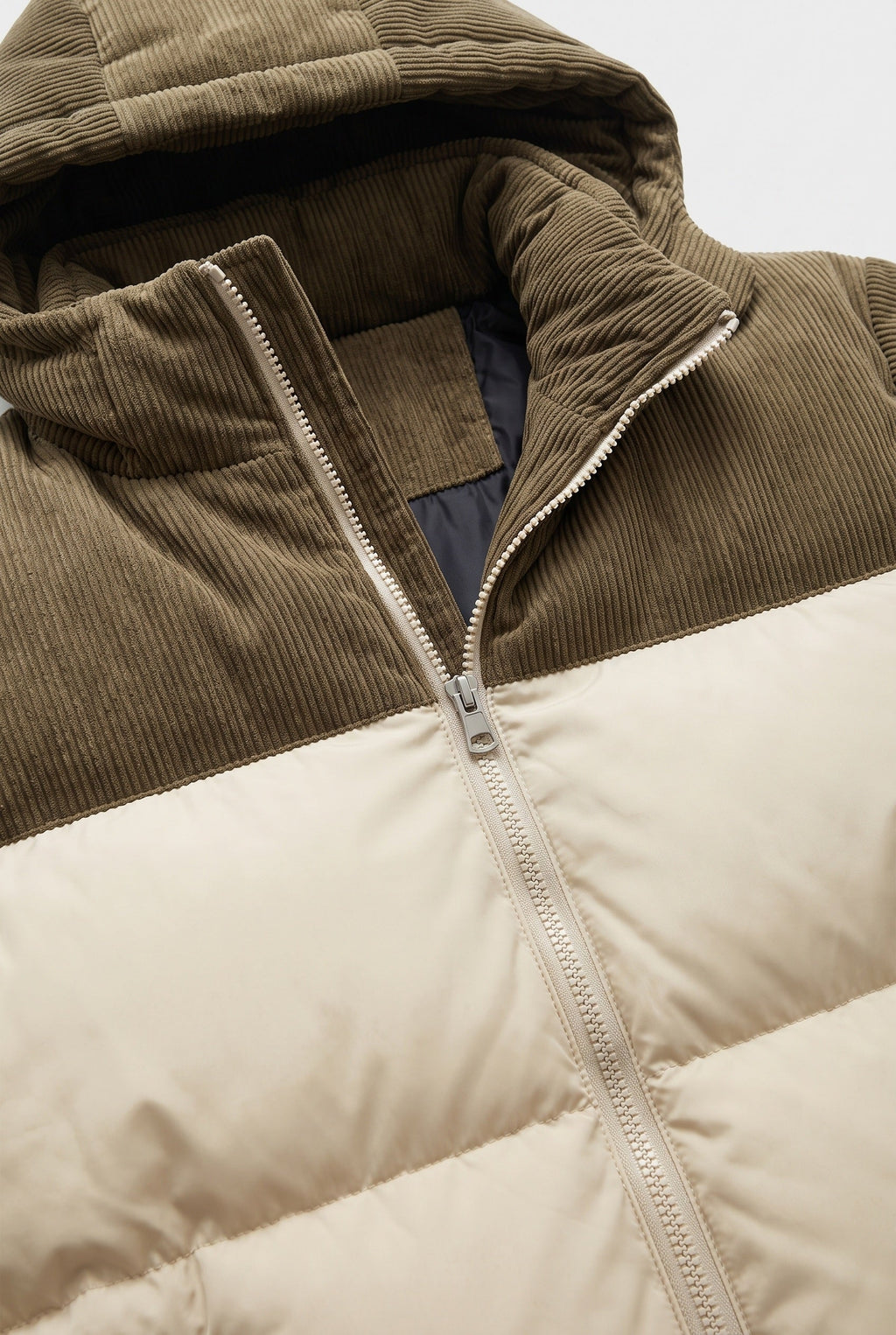 Ralph | Chic Hooded Colour-Block Puffer Jacket