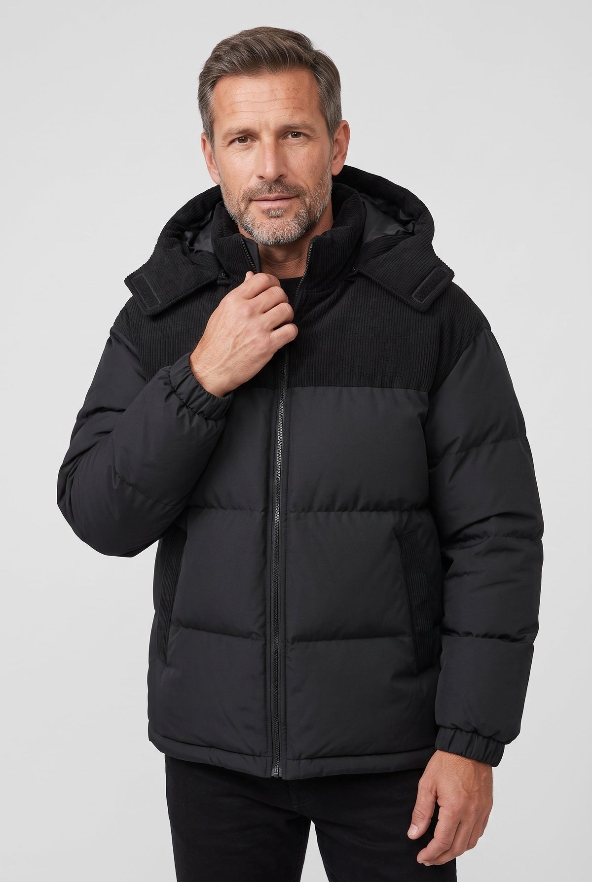 Ralph | Chic Hooded Colour-Block Puffer Jacket
