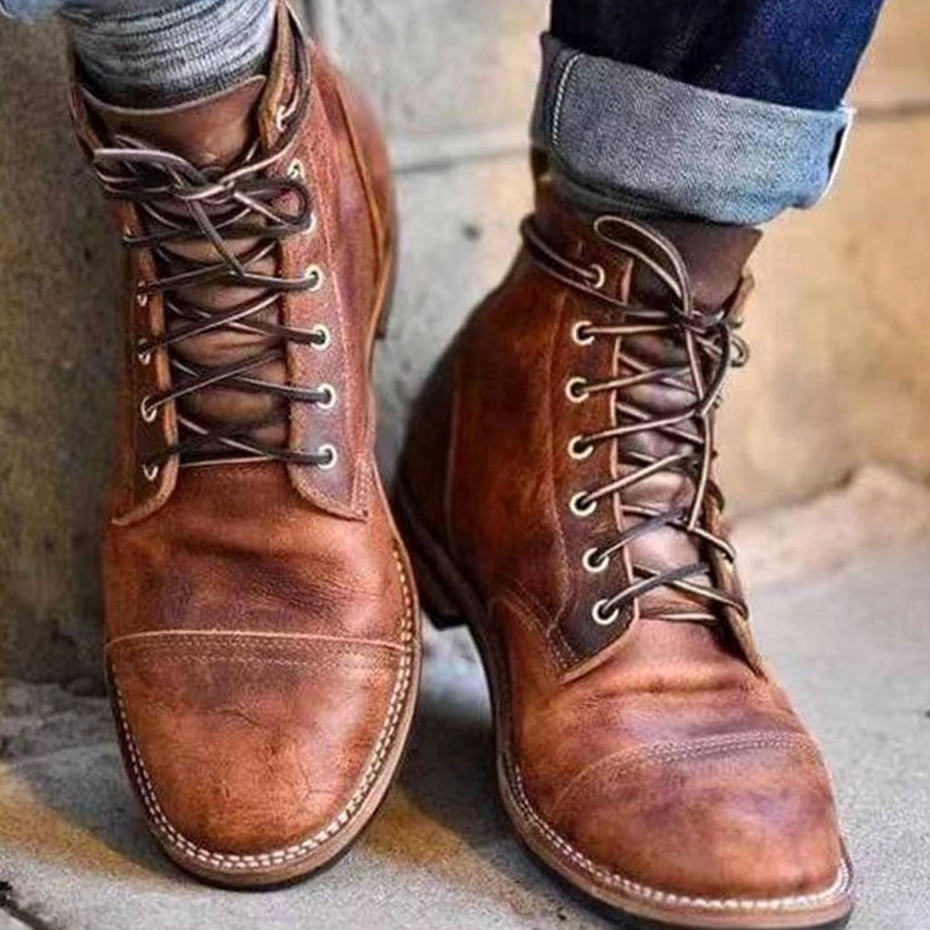 Ralph | Cosy Rugged Lace-Up Mens Boots