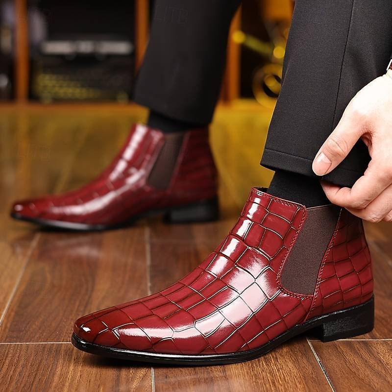 Ralph | Refined Croc-Effect Chelsea Mens Boots