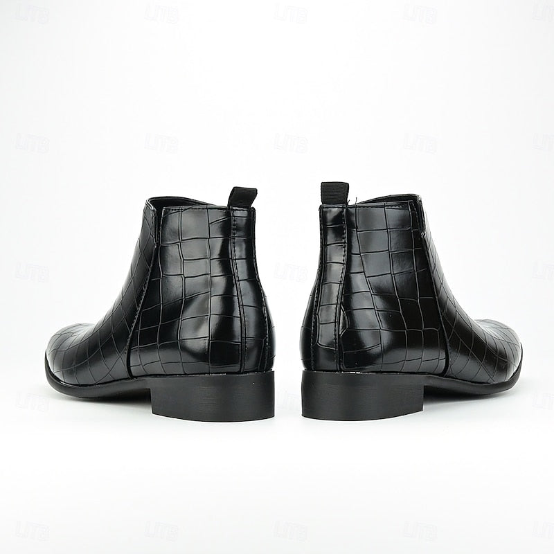 Ralph | Refined Croc-Effect Chelsea Mens Boots