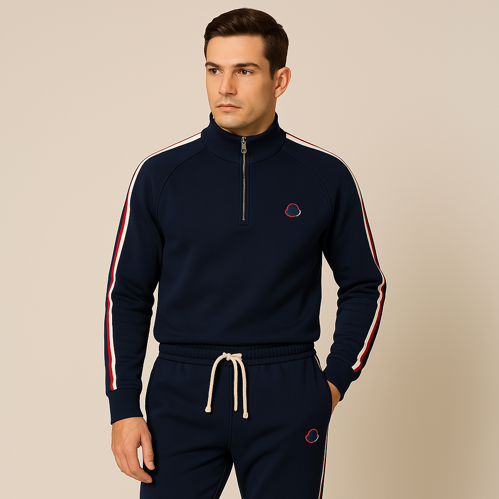 Ralph | Sophisticated Zip-Up Tracksuit Set with Striped Detail
