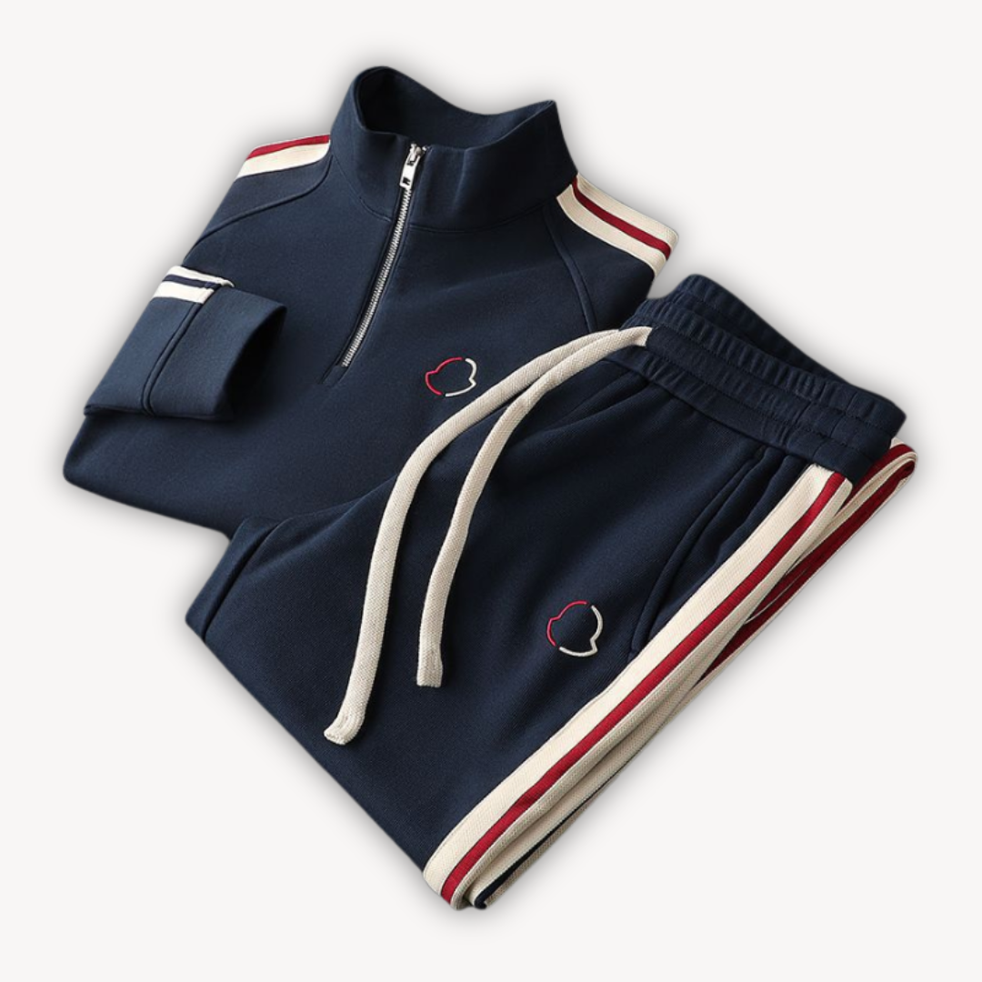 Ralph | Sophisticated Zip-Up Tracksuit Set with Striped Detail